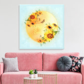 DARSHAN van de Zon - Ingewikkeld Canvas Afdruk (Insitu (Woonkamer))