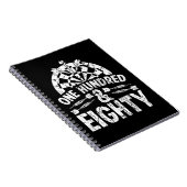 Dart 180 One hundret and 80 Darts Player Notitieboek (Rechterzijde)