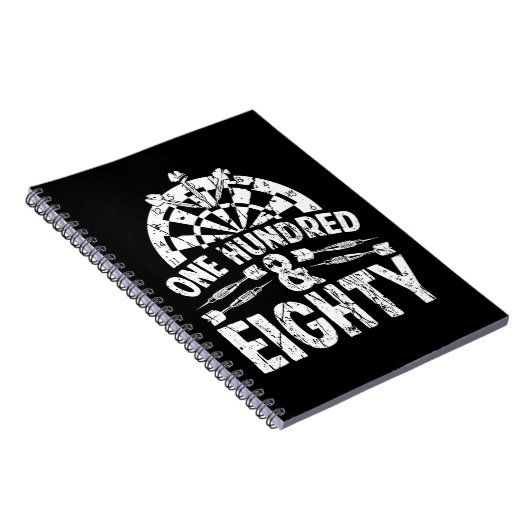 Dart 180 One hundret and 80 Darts Player Notitieboek (Rechterzijde)