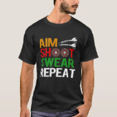 Dart Aim Shoot Swear T-shirt (Voorkant)