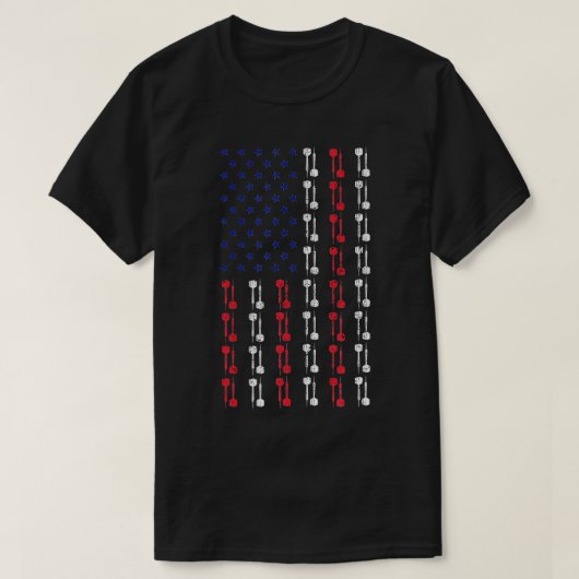 Dart American Flag Bullschutter Patriotic Darts Ga T-shirt (Design voorkant)