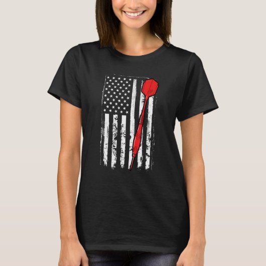Dart arrow and a US flag T-shirt (Voorkant)