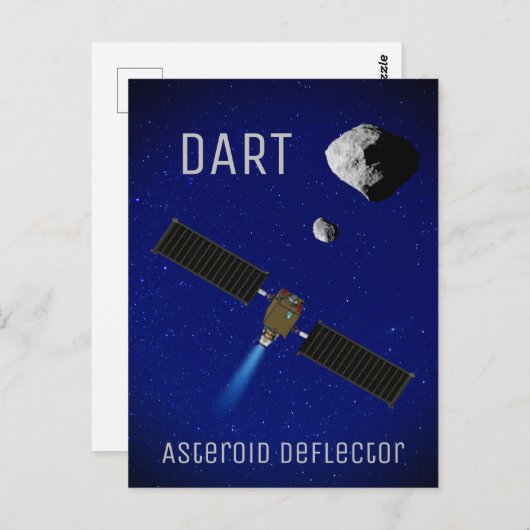 DART Asteroïde Deflecterende ruimtevaartuigen Briefkaart (Voorkant / Achterkant)