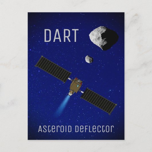 DART Asteroïde Deflecterende ruimtevaartuigen Briefkaart (Voorkant)