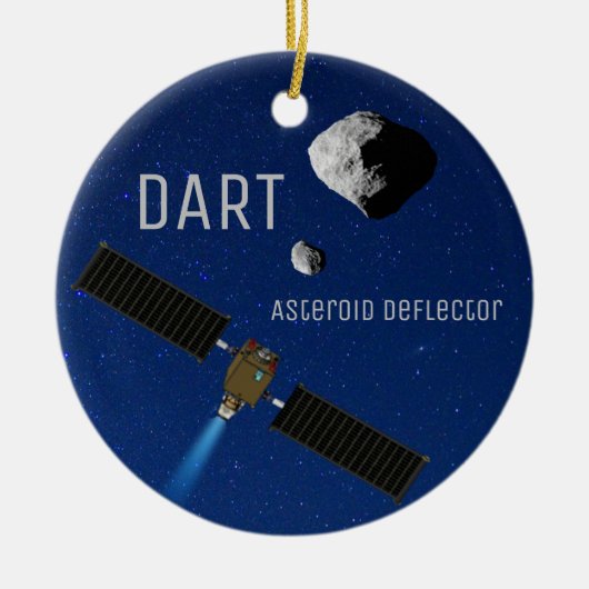DART Asteroïde Deflecterende ruimtevaartuigen Keramisch Ornament (Voorkant)