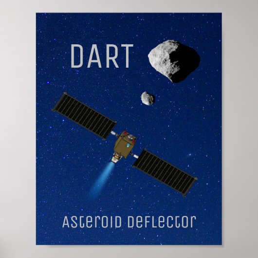 DART Asteroïde Deflecterende ruimtevaartuigen Poster (Voorkant)