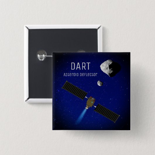 DART Asteroïde Deflecterende ruimtevaartuigen Vierkante Button 5,1 Cm (Voorkant /achterkant)