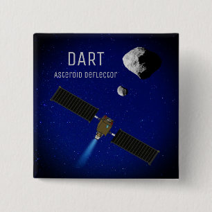 DART Asteroïde Deflecterende ruimtevaartuigen Vierkante Button 5,1 Cm