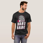 Dart Babe Darts Speler Darts Dames Vrouwen Meisjes T-shirt (Voorkant volledig)