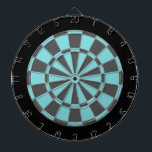 Dart Board: Aqua, Koolsteengrijs en zwart Dartbord<br><div class="desc">Aqua,  Koolsteengrijs en zwart gekleurd kunstbord,  met inbegrip van 6 messing harten</div>