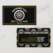 Dart Board Black Visitekaartje (Voorkant / Achterkant)