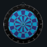 Dart Board: Blauw, zeemacht en zwart Dartbord<br><div class="desc">Blauw,  zeemacht en zwart gekleurd kunstspel met 6 messenmakertjes</div>