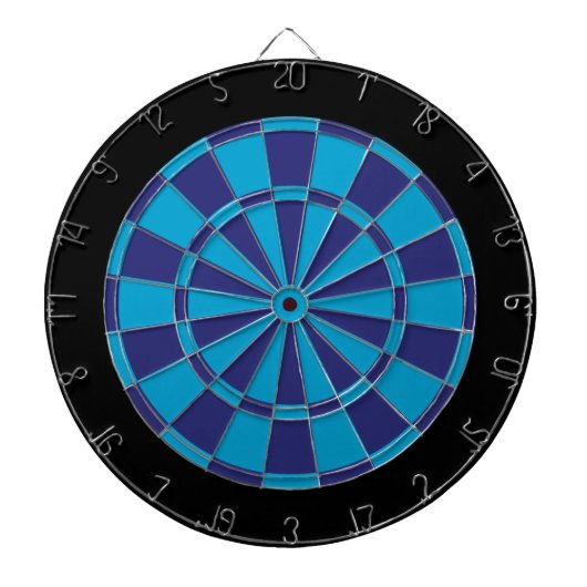 Dart Board: Blauw, zeemacht en zwart Dartbord (Voorkant)