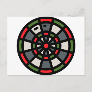dart board briefkaart