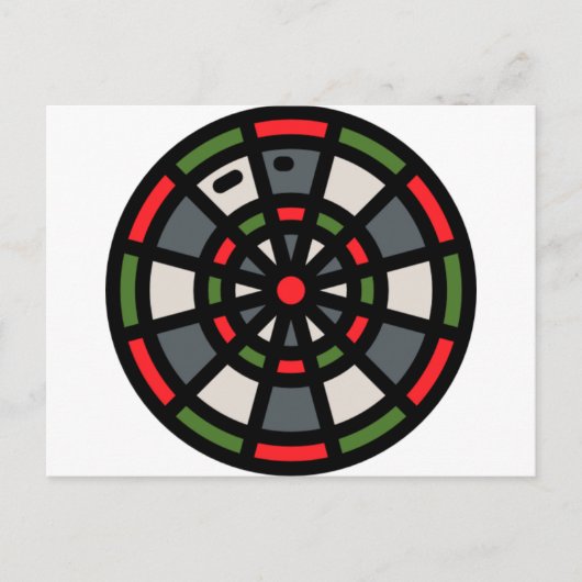 dart board briefkaart (Voorkant)