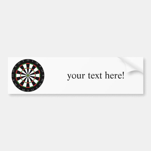 Dart Board Bumpersticker (Voorkant)