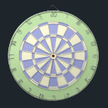Dart Board: Cream, Bleek Paars en licht groen Dartbord<br><div class="desc">Roomvormig,  Bleek Paars en lichtgroen gekleurd kunstbordspel met 6 messenmakertjes</div>