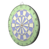 Dart Board: Cream, Bleek Paars en licht groen Dartbord (Voorkant Rechts)