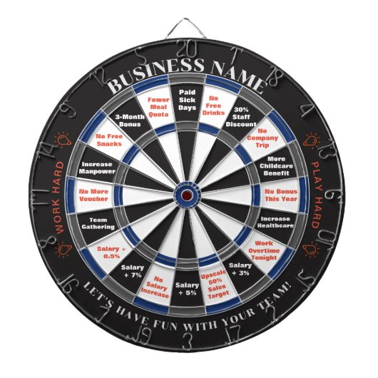 Dart Board Custom voor Bedrijf van Boss naar Perso Dartbord (Voorkant)