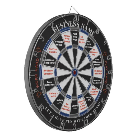 Dart Board Custom voor Bedrijf van Boss naar Perso Dartbord (Voorkant Links)