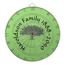 Dart Board - Familieboom met naam en datum