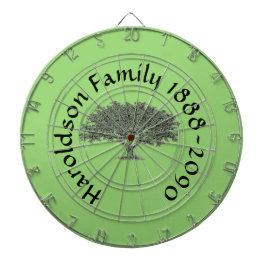 Dart Board - Familieboom met naam en datum Dartbord