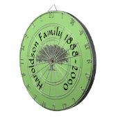Dart Board - Familieboom met naam en datum Dartbord (Voorkant Rechts)
