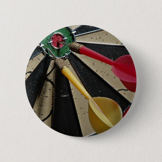 Dart board game ronde button 5,7 cm (Voorkant)