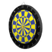 Dart Board: Geel, blauw en zwart Dartbord (Voorkant Rechts)