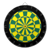Dart Board: Geel, groen en zwart Dartbord (Voorkant)