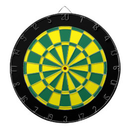 Dart Board: Geel, groen en zwart Dartbord