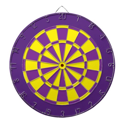 Dart Board: Geel, Paars en donker Paars Dartbord (Voorkant)