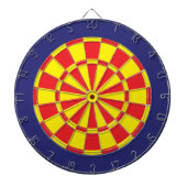 Dart Board: Geel, rood en marineblauw Dartbord (Voorkant)