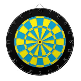 Dart Board: Geel, Sky Blue en Black Dartbord