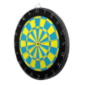 Dart Board: Geel, Sky Blue en Black Dartbord (Voorkant Rechts)