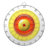Dart Board - Gele en Rode Concentrische Cirkels Dartbord (Voorkant)