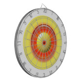 Dart Board - Gele en Rode Concentrische Cirkels Dartbord (Voorkant Links)