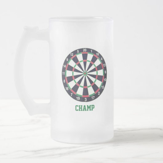 Dart Board gepersonaliseerd Matglas Bierpul (Links)