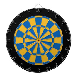 Dart Board: Goud, blauw en zwart Dartbord