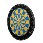 Dart Board: Goud, blauw en zwart Dartbord (Voorkant Rechts)