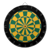 Dart Board: Goud, donkergroen en zwart Dartbord (Voorkant)
