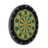 Dart Board: Goud, donkergroen en zwart Dartbord (Voorkant Links)
