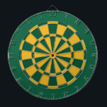 Dart Board: Goud, groen en donkergroen Dartbord<br><div class="desc">Game met gouden,  groene en donkergroene kleurige dartplaat,  inclusief 6 messing harten</div>