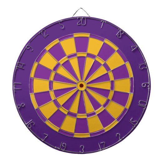 Dart Board: Goud, Paars en donker Paars Dartbord (Voorkant)