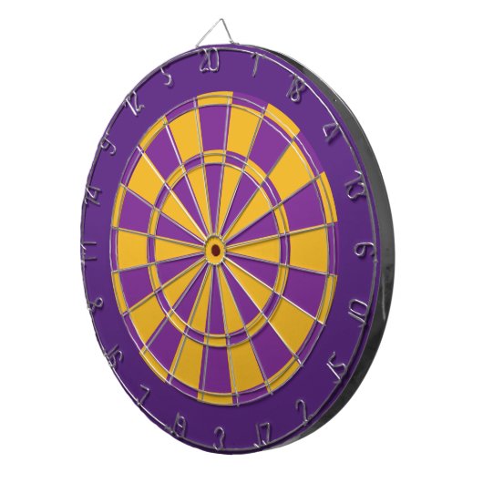 Dart Board: Goud, Paars en donker Paars Dartbord (Voorkant Rechts)