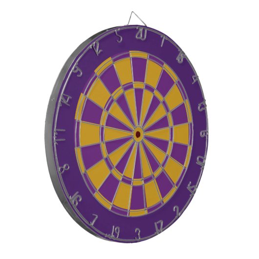 Dart Board: Goud, Paars en donker Paars Dartbord (Voorkant Links)