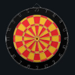 Dart Board: goud, rood en zwart Dartbord<br><div class="desc">Game met gouden,  rode en zwarte kleurige dartplaat,  inclusief 6 messing harten</div>