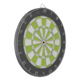 Dart Board: Grijs wit, Limoen en houtskool Dartbord (Voorkant Links)