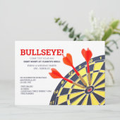 Dart Board Invitation Kaart (Staand voorkant)