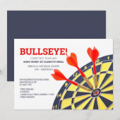 Dart Board Invitation Kaart (Voorkant / Achterkant)